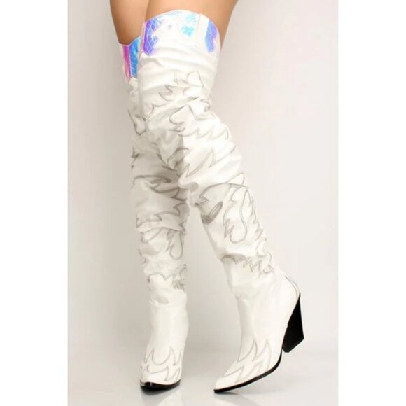 NWT Dolls Kill x Cape Robbin Pure Love Bandit Cowgirl Boots - Picture 2 of 12